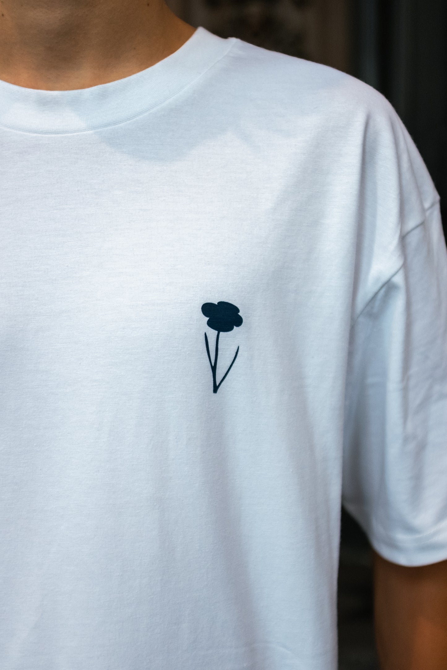 White Tria Flora Tee