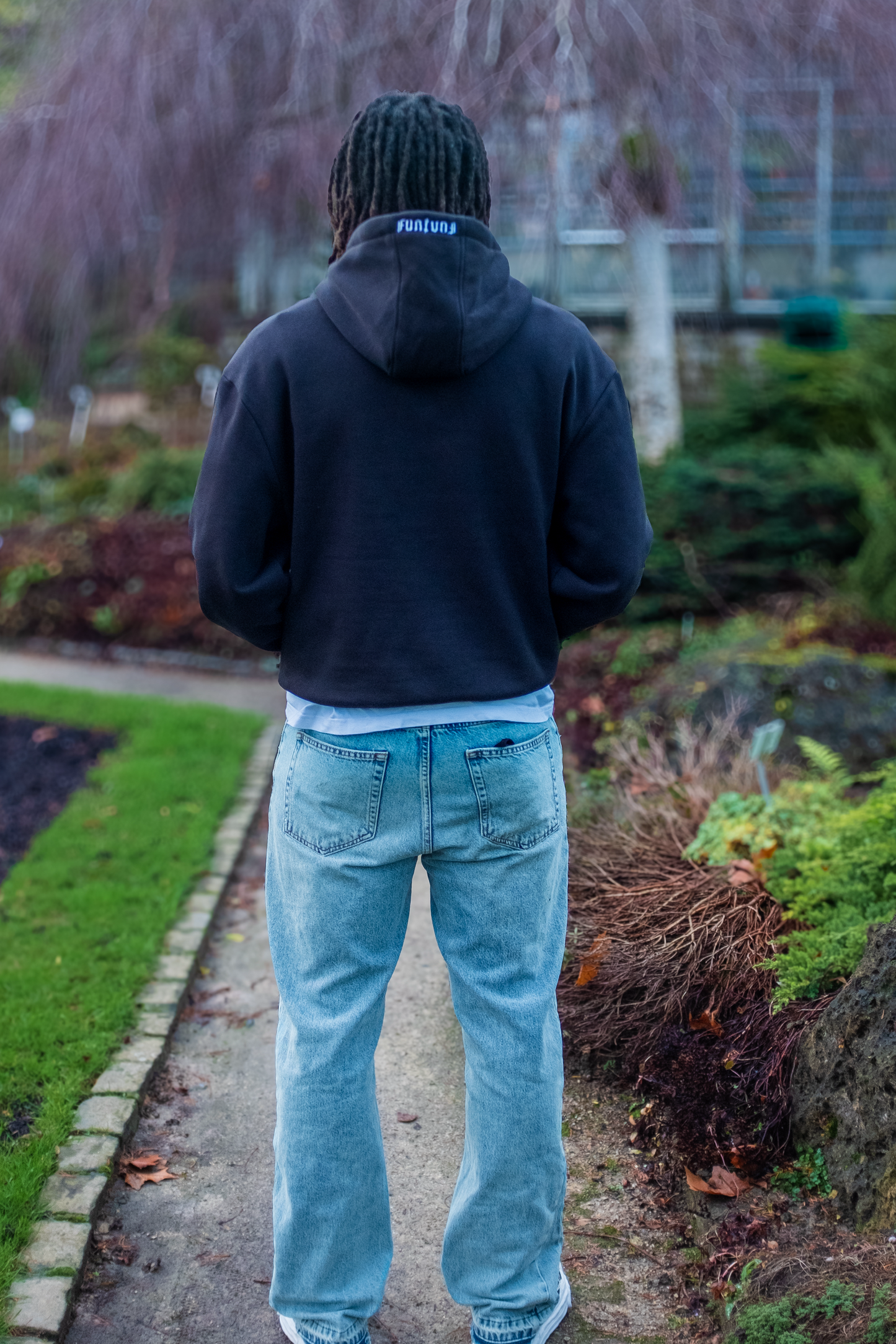 black ambigram hoodie