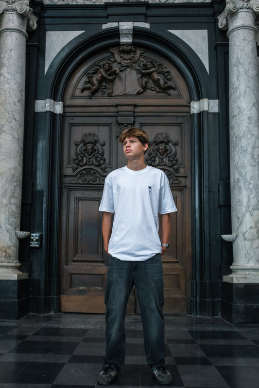 White Tria Flora Tee