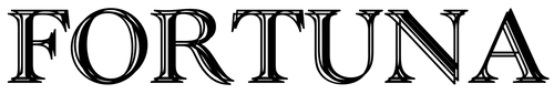 Logo of Fortuna in black text on a white background